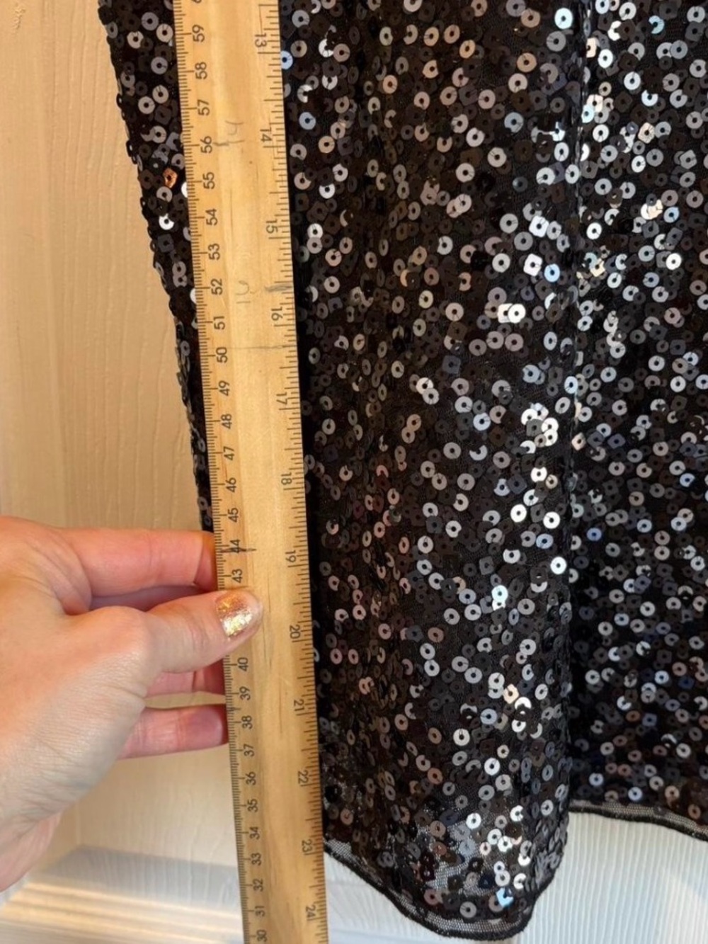 Express Black Sequin Tank Top - Picture 5 of 6